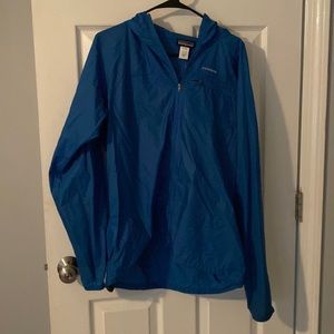Blue Patagonia windbreaker